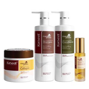 Karseell Collagen Treatment Set Of Hair Mask Shampoo conditioner, Argan Oil x 4